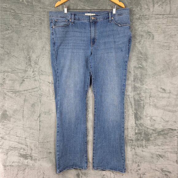 Levis 415 Classic Bootcut Jeans 20W Denim Medium Wash High Rise Stretch Western - Picture 1 of 10
